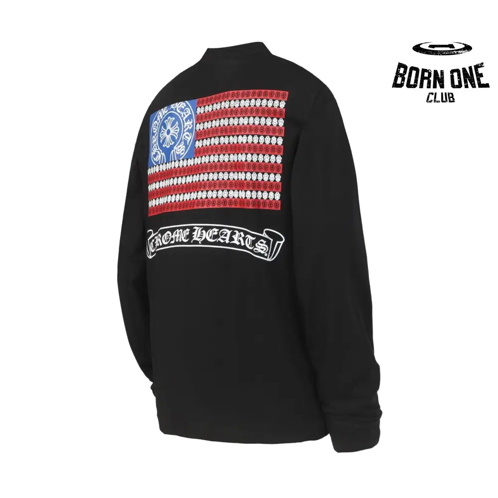 Camiseta Manga Longa Chrome Hearts American Flag