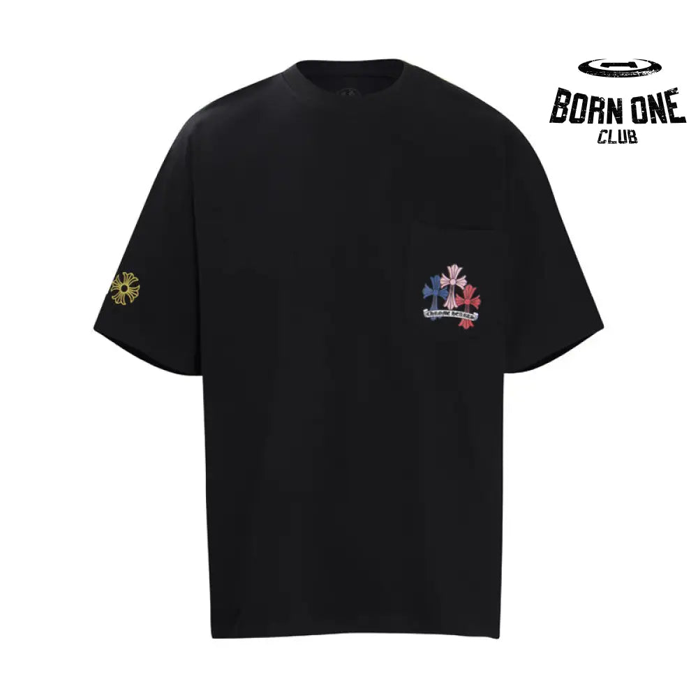 Camiseta Chrome Hearts Big Multicolor Cross Black
