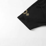 Camiseta Chrome Hearts Sanskrit Multicolor Pocket Preta