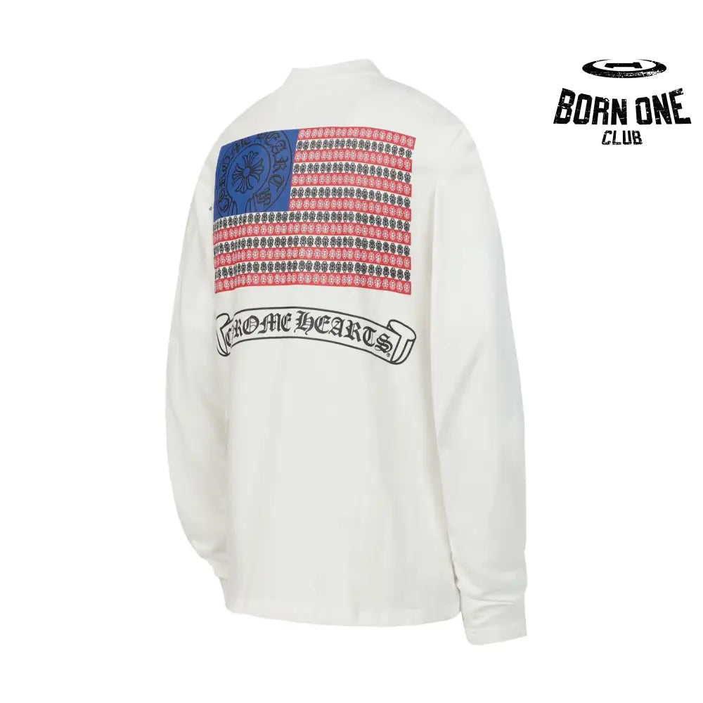 Camiseta Manga Longa Chrome Hearts American Flag