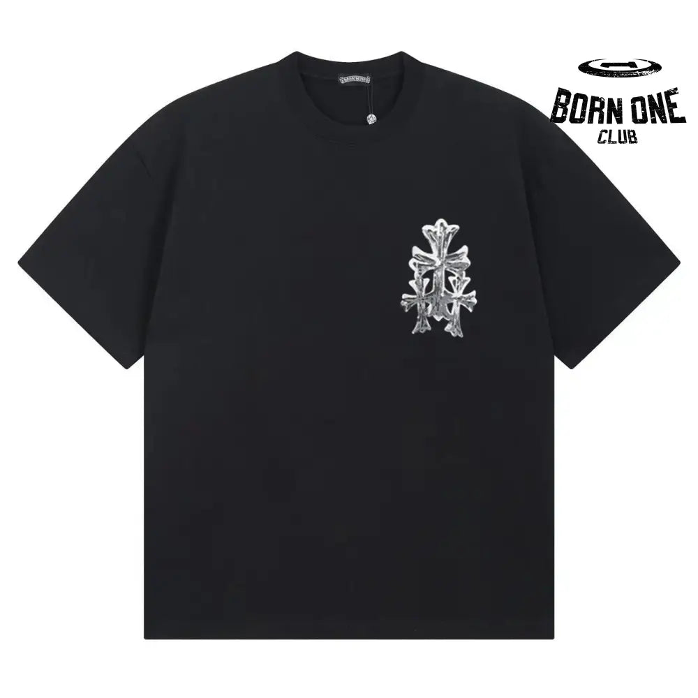 Camiseta Chrome Hearts Rhinestone Cross