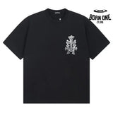 Camiseta Chrome Hearts Rhinestone Cross