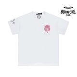 Camiseta Chrome Hearts Pink Cross Sanskrit