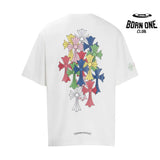 Camiseta Chrome Hearts Big Multicolor Cross White