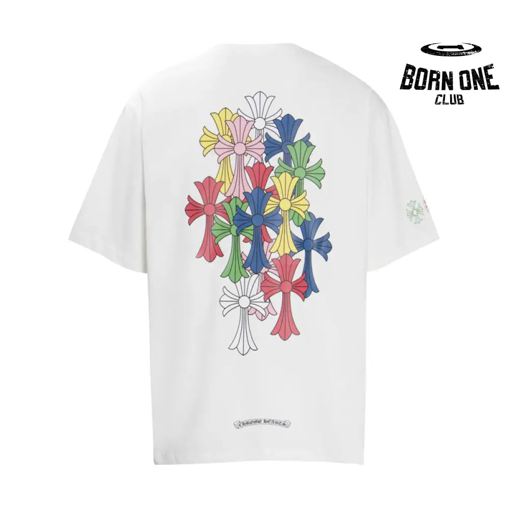 Camiseta Chrome Hearts Big Multicolor Cross White