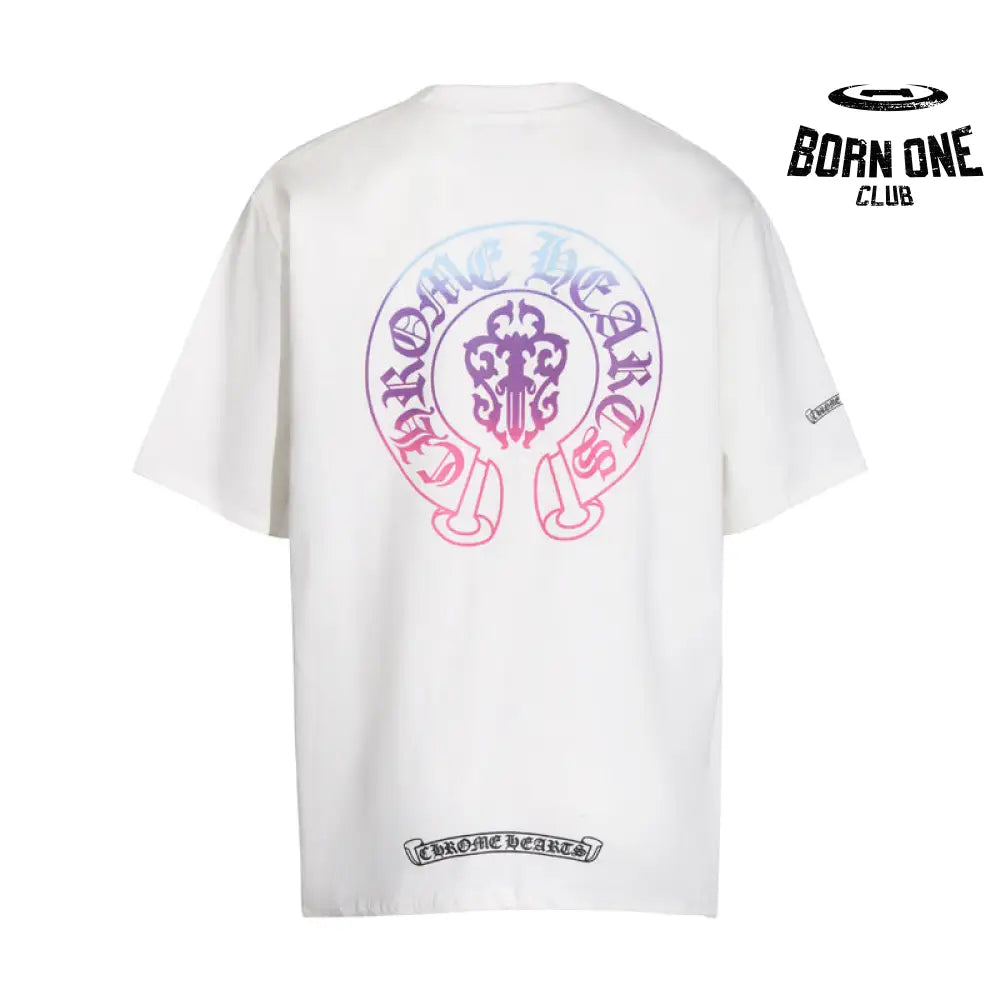 Camiseta Chrome Hearts Gradient Horseshoe Pocket