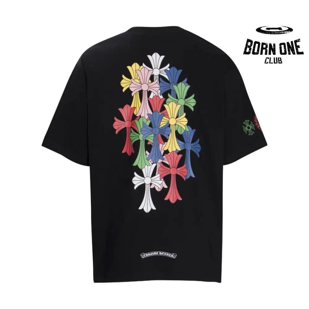 Camiseta Chrome Hearts Big Multicolor Cross Black