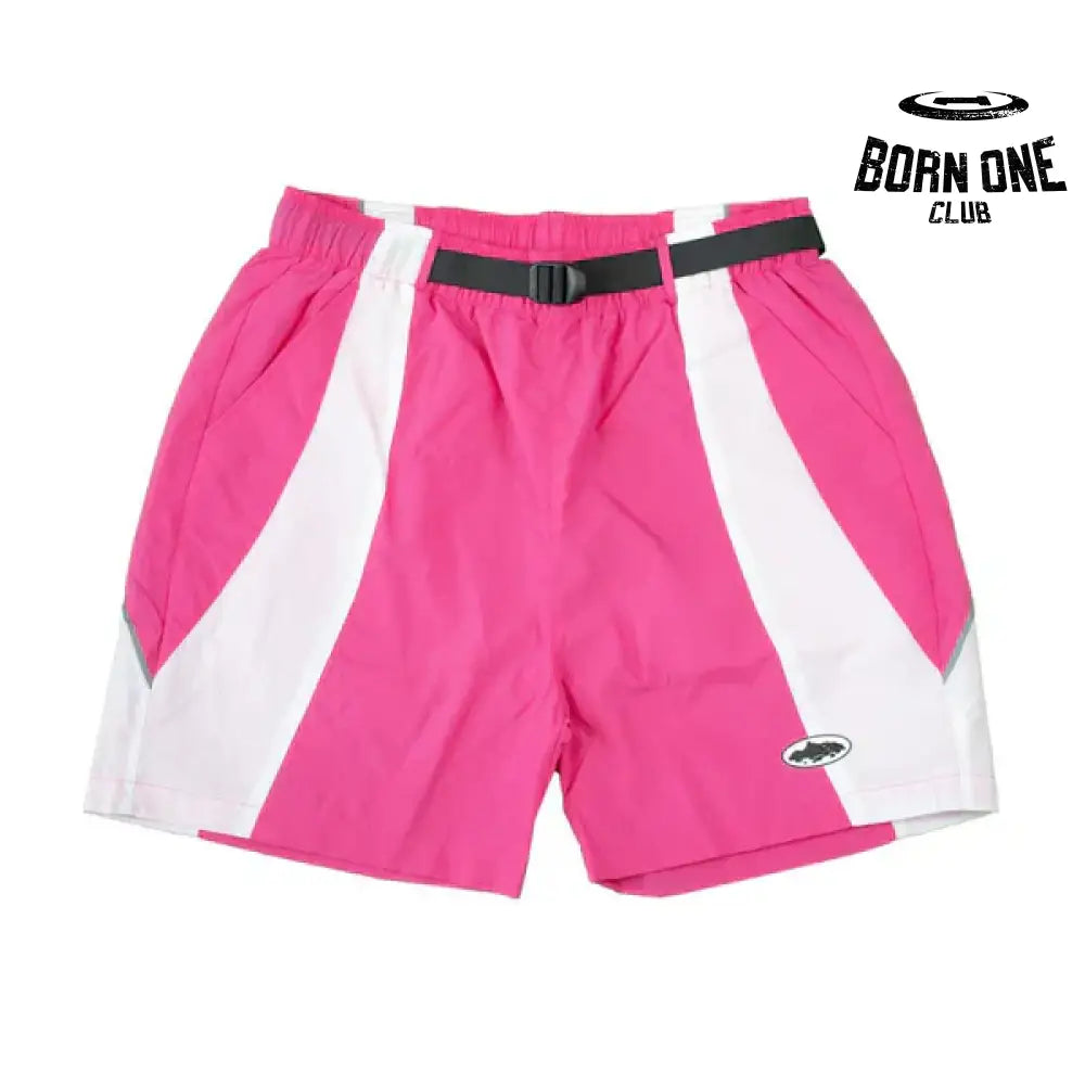 Shorts Corteiz Rosa Branco