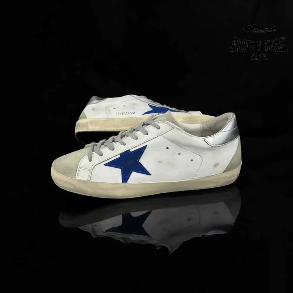 Golden Goose Super-Star White Star Blue