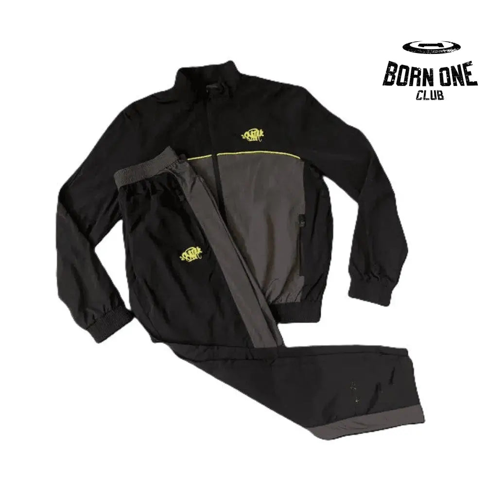 Conjunto Synaworld 'Syna Logo' Shell Preto/Cinza/Amarelo