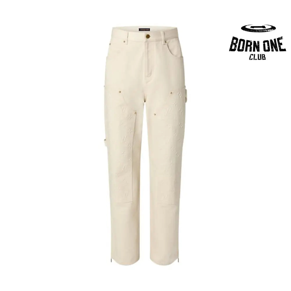 Calça Louis Vuitton Monogram Workwear Carpenter Cream