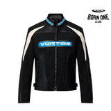 Jaqueta Couro Louis Vuitton Leather Mix Biker