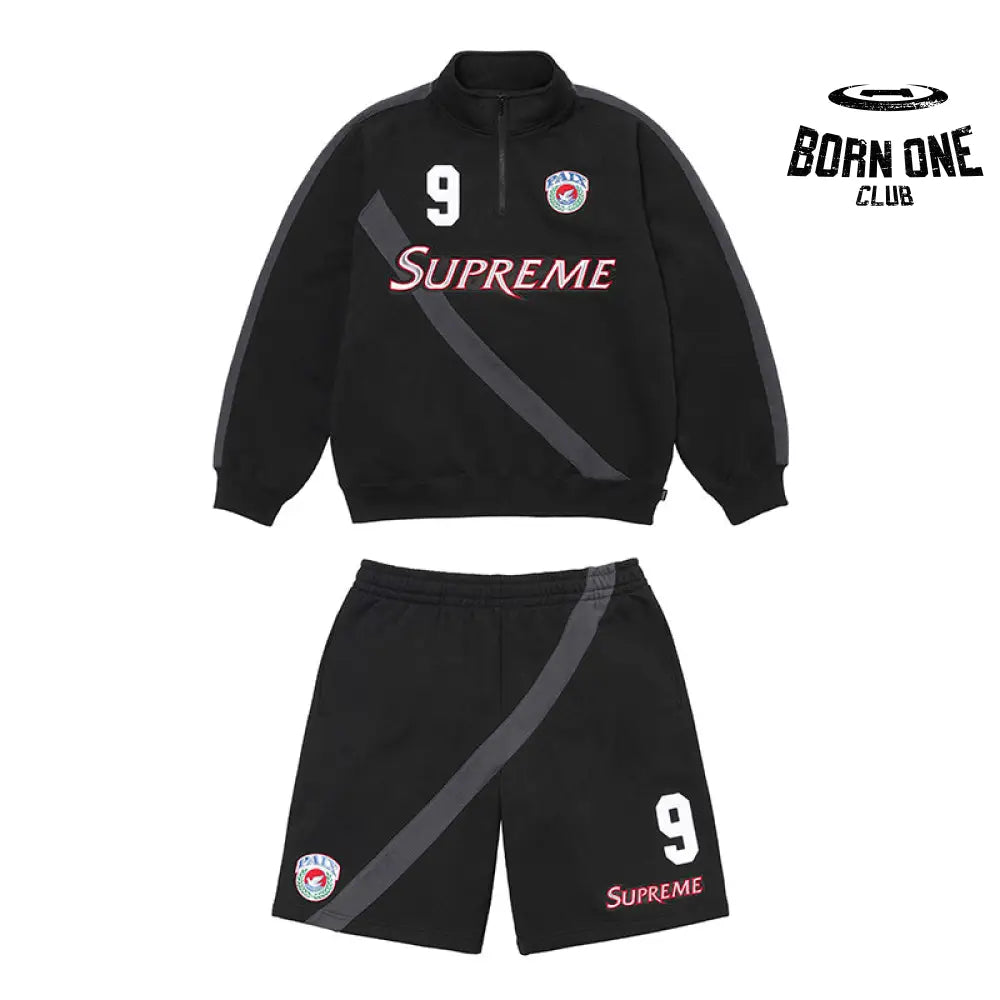 Conjunto Supreme Equipe Half Zip Preto