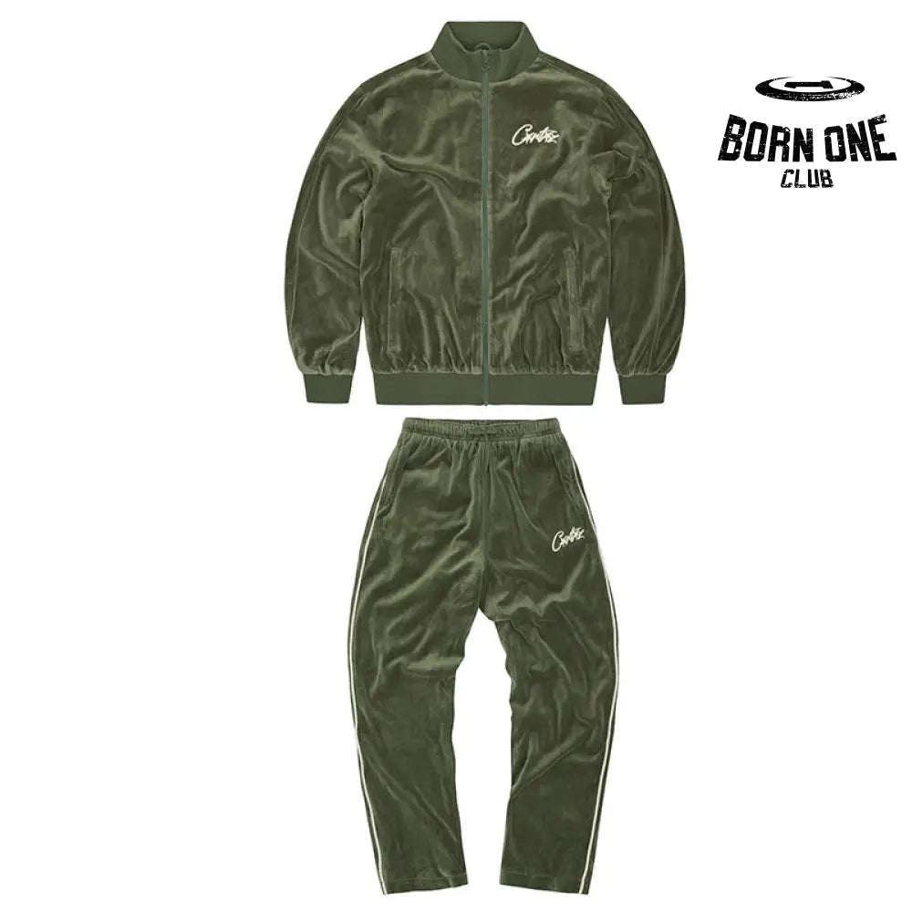 Conjunto Corteiz Veludo Verde