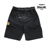 Shorts Cargo Corteiz Logo Preto