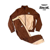 Conjunto Synaworld 'Syna Logo' Shell Marrom/Bege