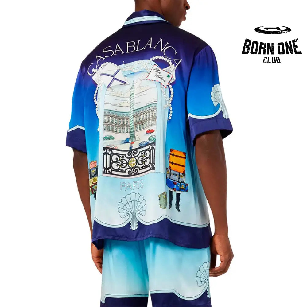 Conjunto Casablanca Seda Place Vendome Azul