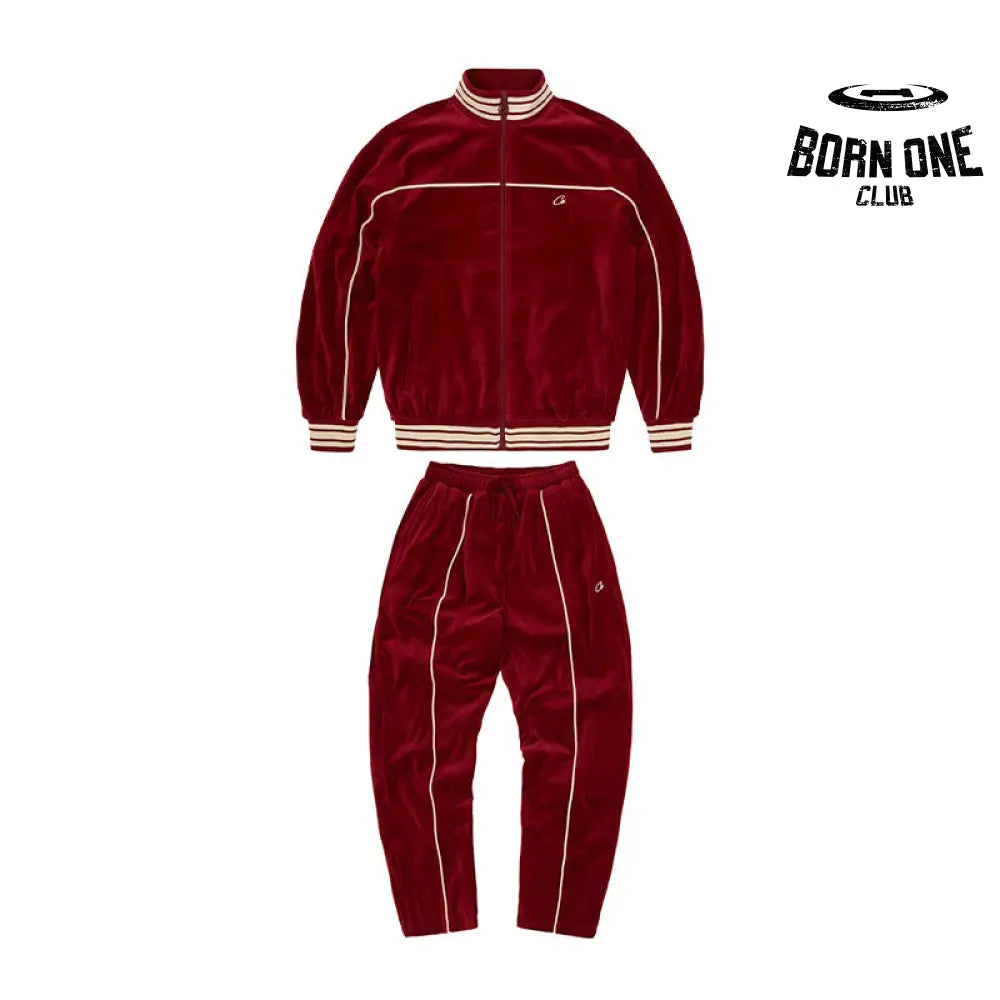 Conjunto Corteiz Veludo Vermelho