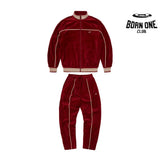 Conjunto Corteiz Veludo Vermelho