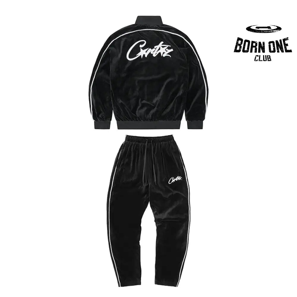 Conjunto Corteiz Veludo Preto
