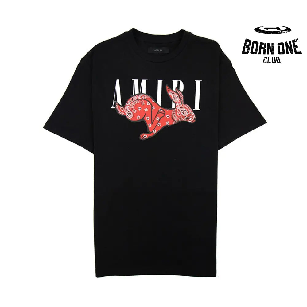 Camiseta Amiri Rabbit Logo Black
