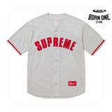Camiseta Supreme Ultrasuede Mesh Baseball Cinza