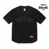 Camiseta Supreme Ultrasuede Mesh Baseball Preto