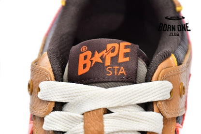 A Bathing Ape Bape SK8 Sta Black Brown Red
