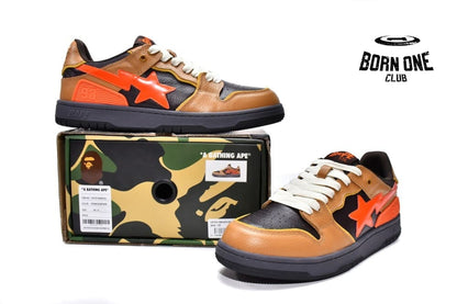 A Bathing Ape Bape SK8 Sta Black Brown Red