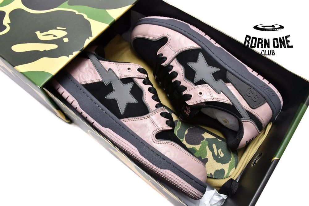 A Bathing Ape Bape SK8 Sta Black Pink