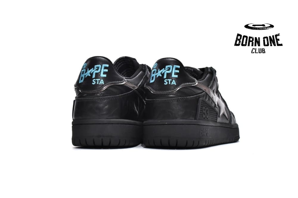 A Bathing Ape Bape SK8 Sta Black Silver