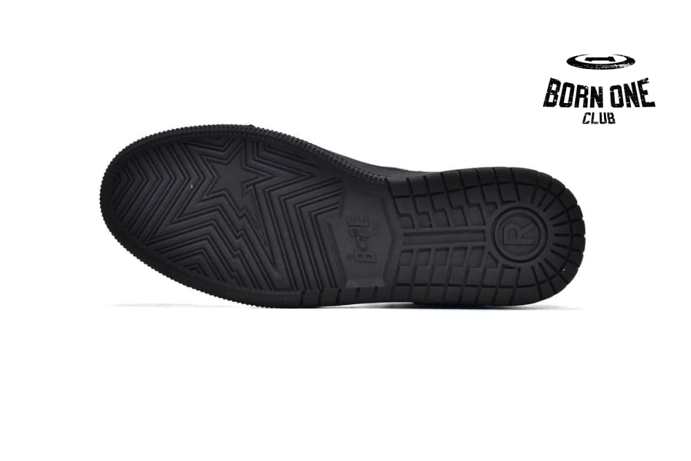 A Bathing Ape Bape SK8 Sta Black Silver