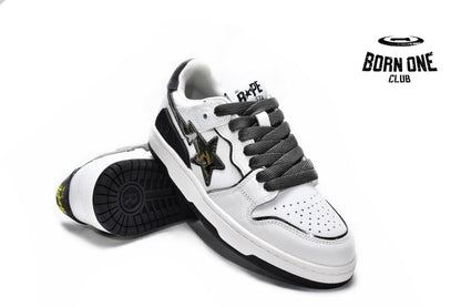 A Bathing Ape Bape SK8 Sta Black White