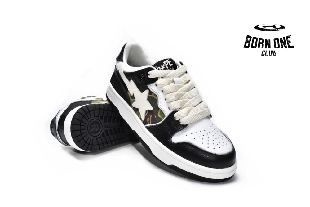 A Bathing Ape Bape SK8 Sta Camo Black White