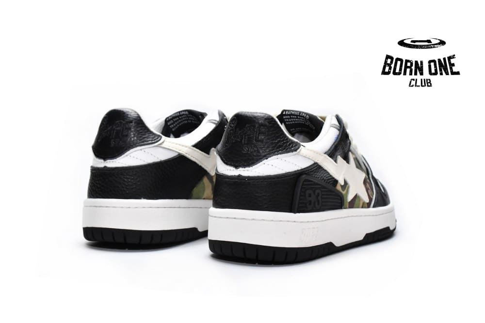 A Bathing Ape Bape SK8 Sta Camo Black White