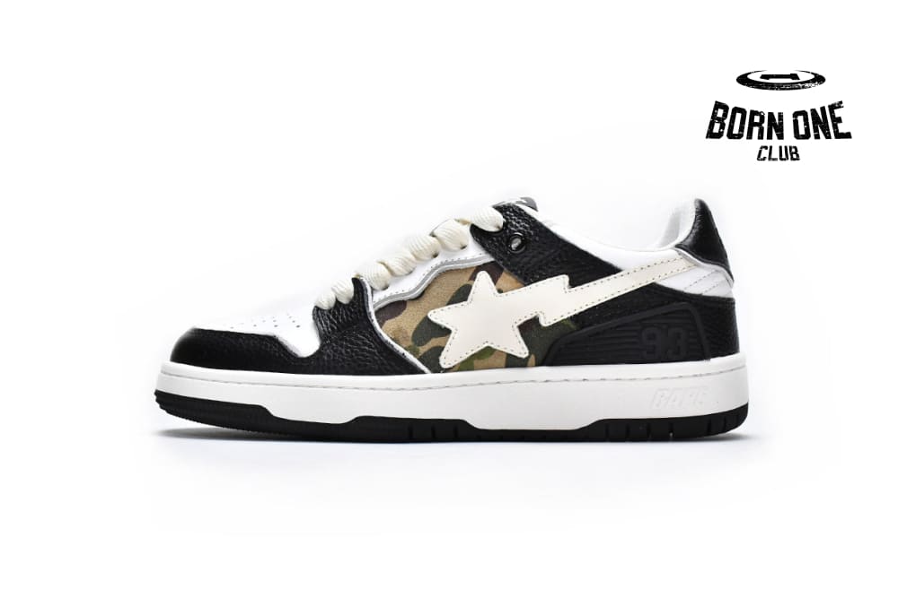 A Bathing Ape Bape SK8 Sta Camo Black White