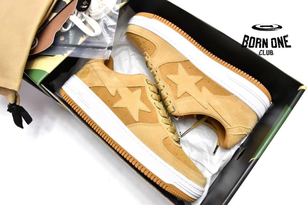 A Bathing Ape Bape SK8 Sta Earthy Yellow