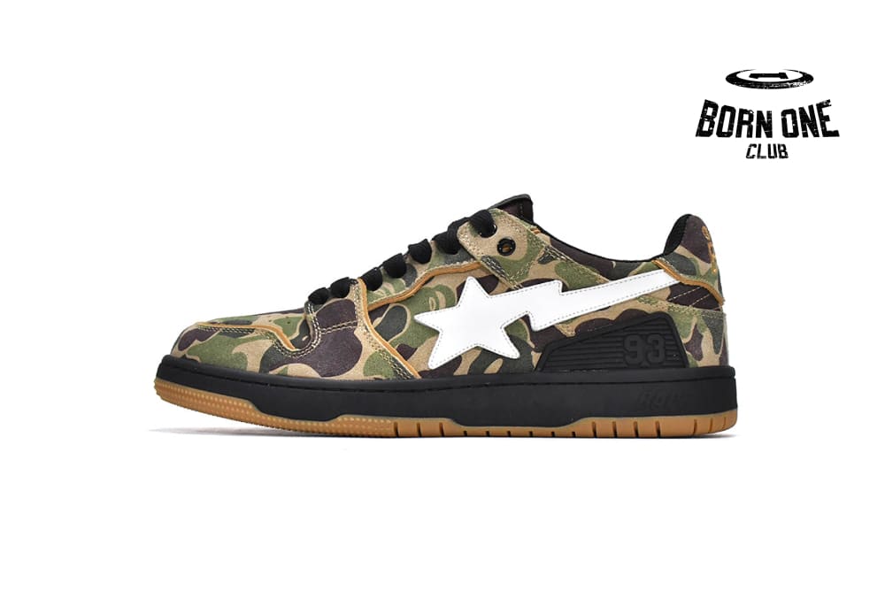 A Bathing Ape Bape SK8 Sta Green Camo