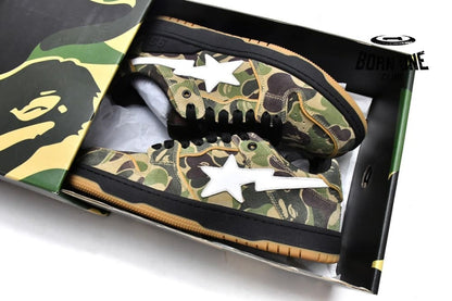 A Bathing Ape Bape SK8 Sta Green Camo