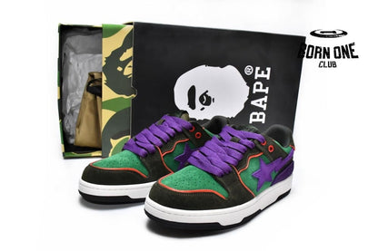 A Bathing Ape Bape SK8 Sta Green Purple