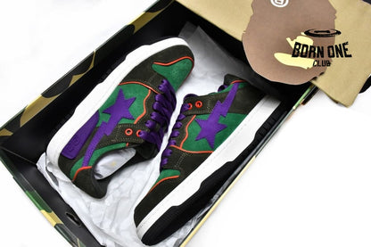 A Bathing Ape Bape SK8 Sta Green Purple