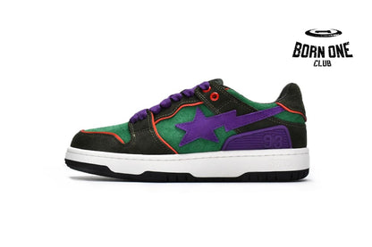A Bathing Ape Bape SK8 Sta Green Purple