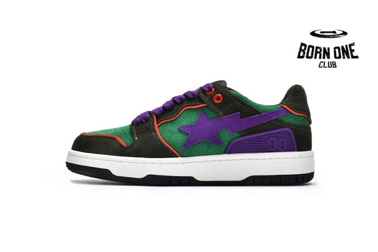 A Bathing Ape Bape SK8 Sta Green Purple