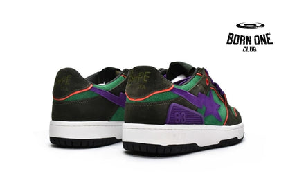A Bathing Ape Bape SK8 Sta Green Purple