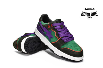 A Bathing Ape Bape SK8 Sta Green Purple