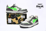 A Bathing Ape Bape SK8 Sta Grey Green