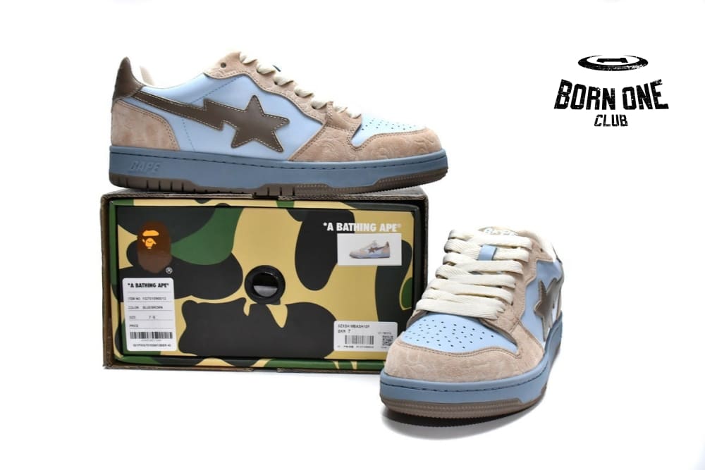 A Bathing Ape Bape SK8 Sta Light Blue