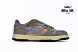 A Bathing Ape Bape Sk8 Sta Low Make old Khaki Blue 1120-291-019