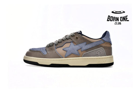 A Bathing Ape Bape Sk8 Sta Low Make old Khaki Blue 1120-291-019