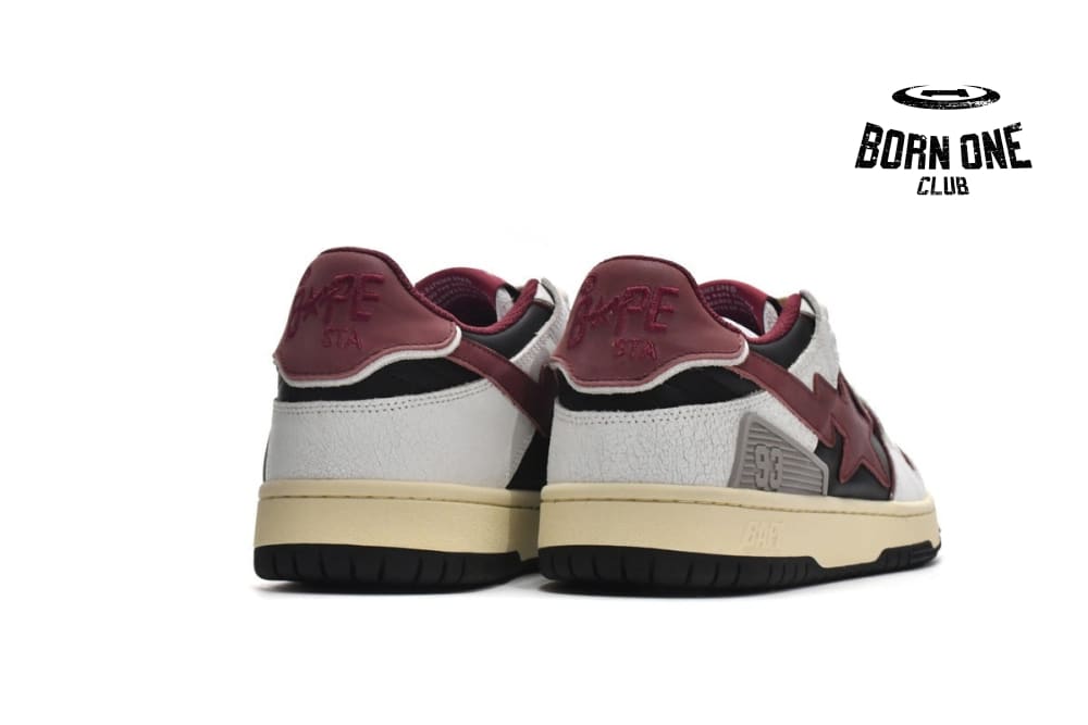 A Bathing Ape Bape Sk8 Sta Low Red Grey
